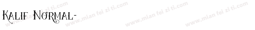 Kalif Normal字体转换